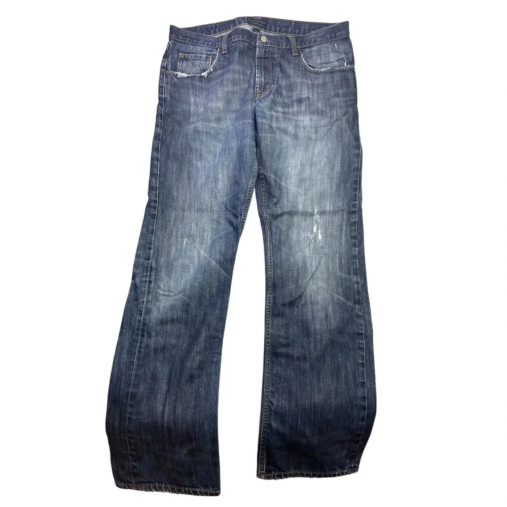 Banana Republic Jeans Mens 36x34 Vintage Straight Distressed Academia Lifestyle
